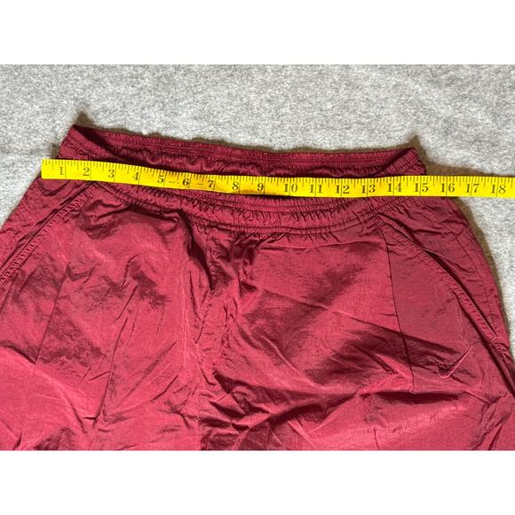 Nike Vintage Windbreaker Unlined Track Pants Straight Leg Warm Up Size Large Red - Picture 7 of 9